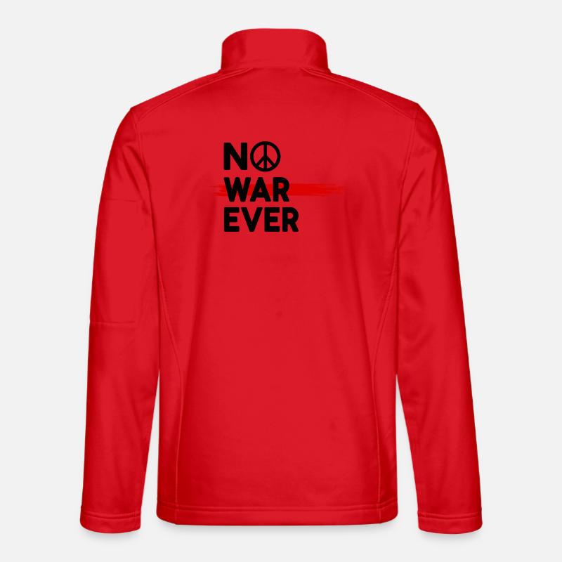 No War Ever Frieden Peace Zeichen Unisex Softshelljacke