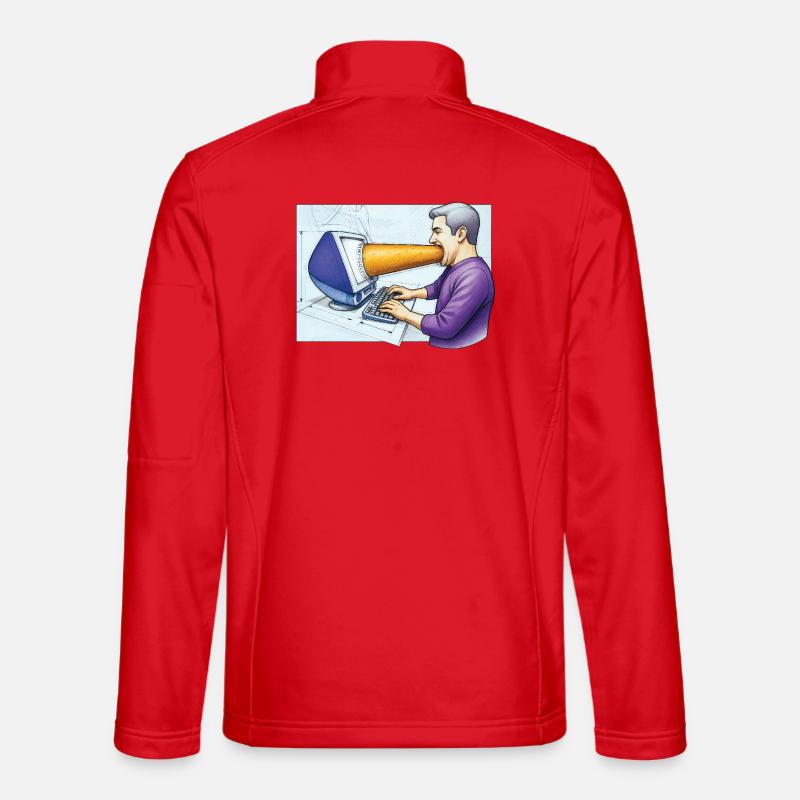 COMPUTER ADDICT MAN – Geek & Science-Fiction Unisex Softshelljacke