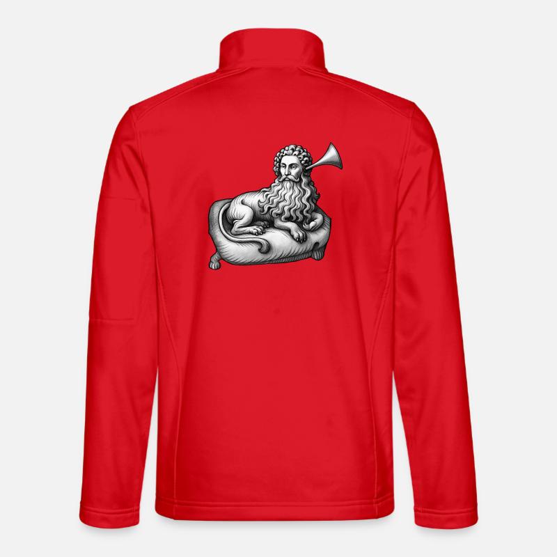 TAUBER LÖWENMANN – schwarz und weiß - Unisex Softshelljacke - Rot