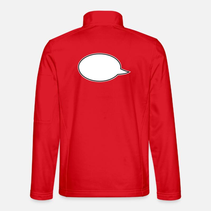 Speech Bubbles Comic Links - Unisex Softshell Jacket - red