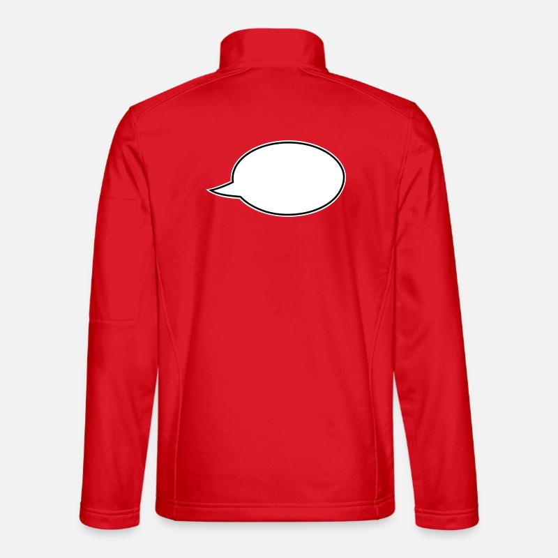Sprechblase Comic rechts - Unisex Softshelljacke - Rot