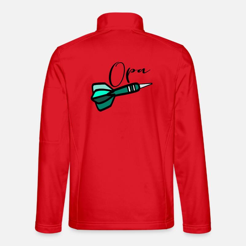 Darts Player Darts Grandpa - Unisex Softshell Jacket - red
