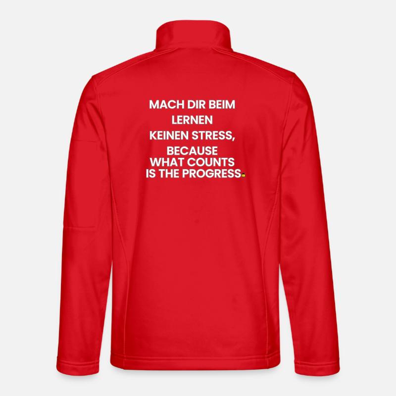 Deutsch-Englisch-Reim 1 (Ver. A) - Unisex Softshelljacke - Rot