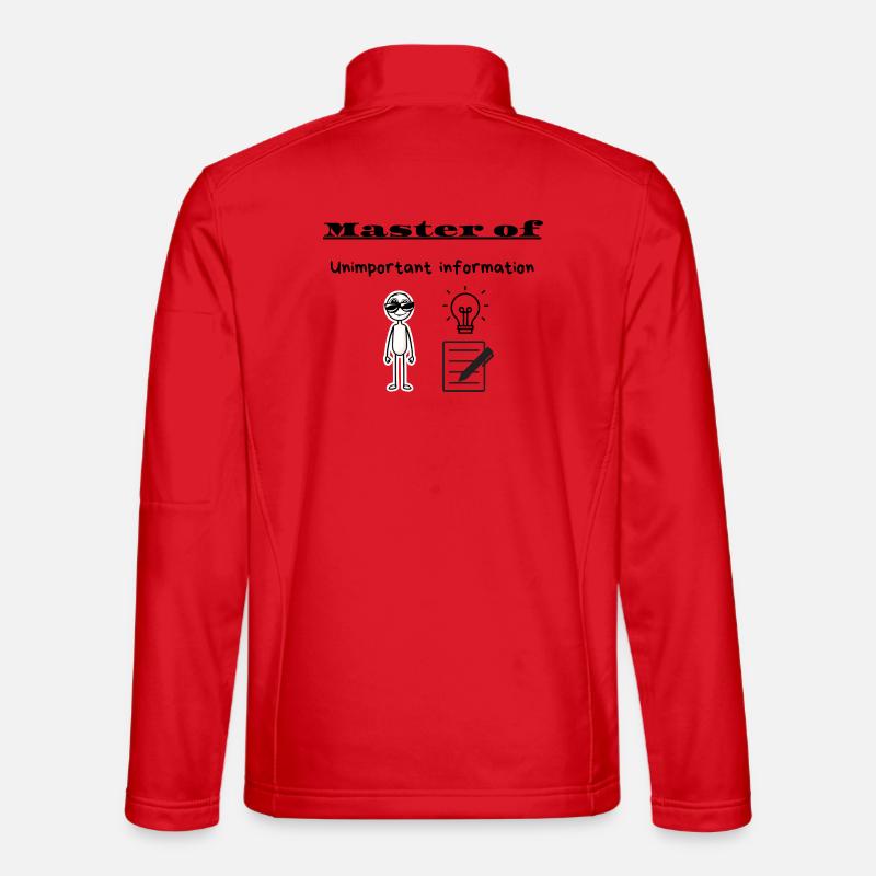 Meister unwichtiger Informationen - Unisex Softshelljacke - Rot