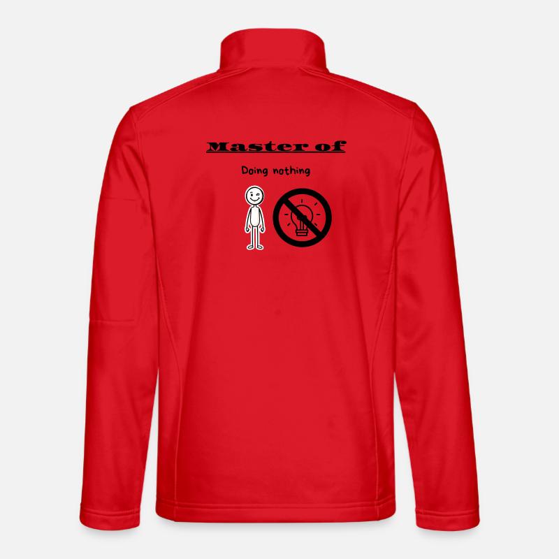 Meister des Nichtstuns - Unisex Softshelljacke - Rot