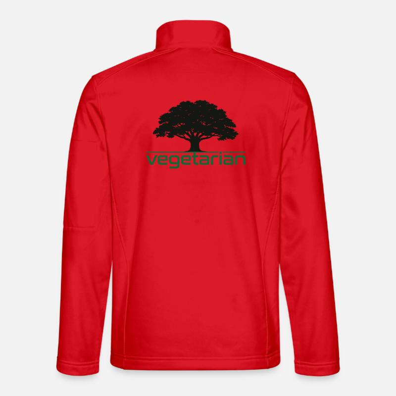 Vegetarian Oak – Nature & Durability Design - Unisex Softshell Jacket - red