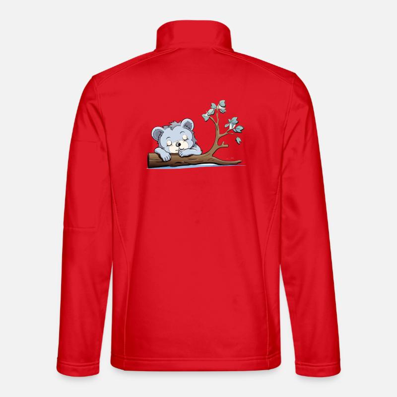 Kuschelbär am Ast - Unisex Softshelljacke - Rot