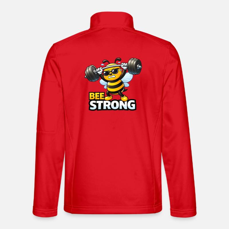 Bee Strong – Motivation pour la forme physique de Funny Bee Veste en tissu softshell Unisexe