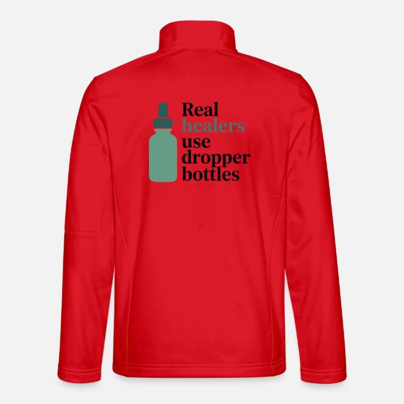 Homöopathie Echte Heiler Tropfflaschen-Beruf - Unisex Softshelljacke - Rot