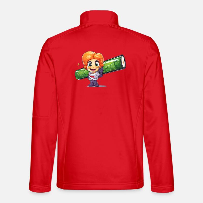 Magical hero with green roll - Unisex Softshell Jacket - red
