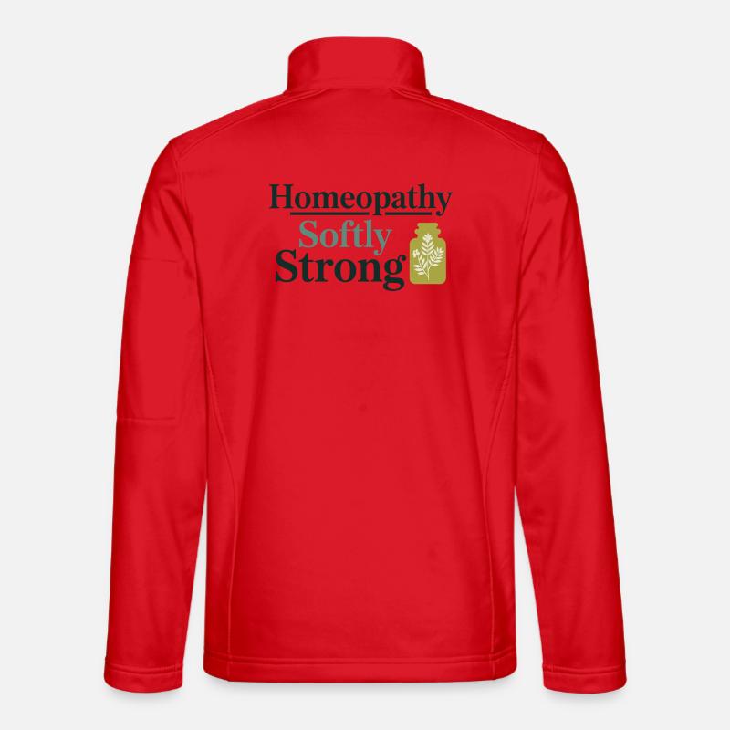 Homéopathie Praticien Professionnel Doux, Fort - Veste en tissu softshell Unisexe - rouge