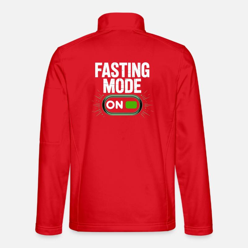 Fasting Mode ON Switch Design - Unisex Softshell Jacket - red