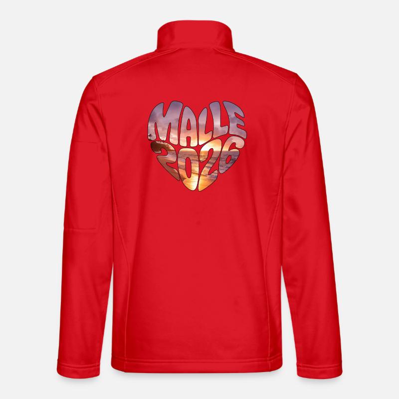 Mallorca Malle 2026 Heart (Sunset Version) - Unisex Softshell Jacket - red