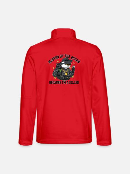 Master of the Ocean Orca Spruch - Unisex Softshelljacke - Rot - Hinten