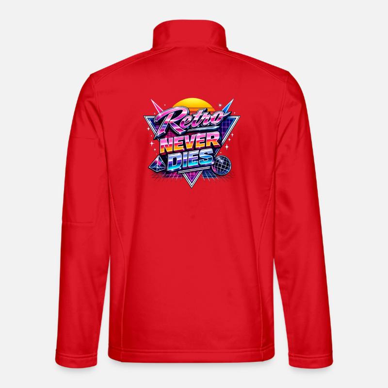 Retro Neon Never Dies - Unisex Softshelljacke - Rot