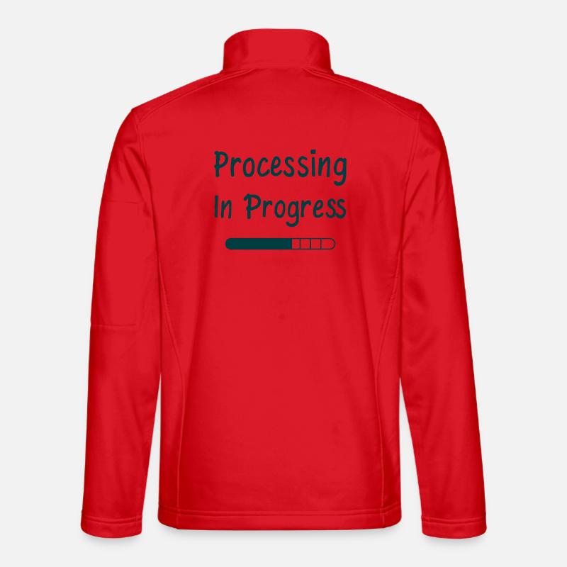 Processing In Progress Loading Bar Statement - Unisex Softshell Jacket - red