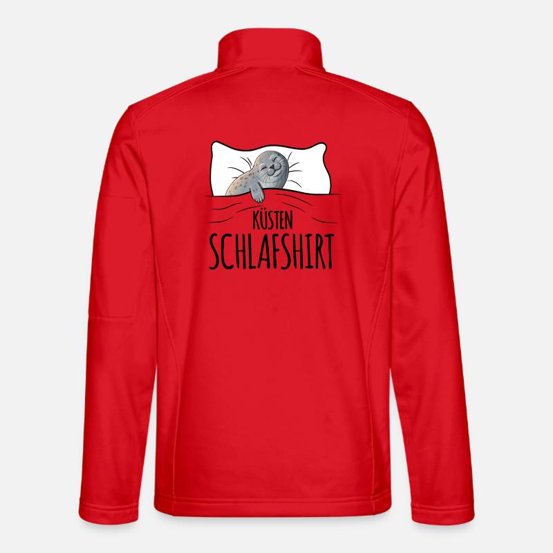 Seal Sleep Shirt - Unisex Softshell Jacket - red