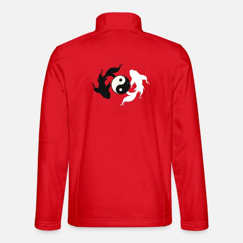 Yin und Yang Harmonie - Unisex Softshelljacke - Rot