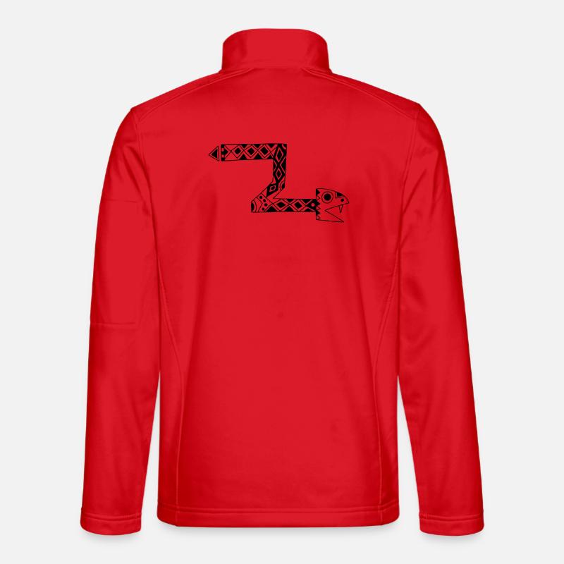Schwarze Totemschlange - Unisex Softshelljacke - Rot