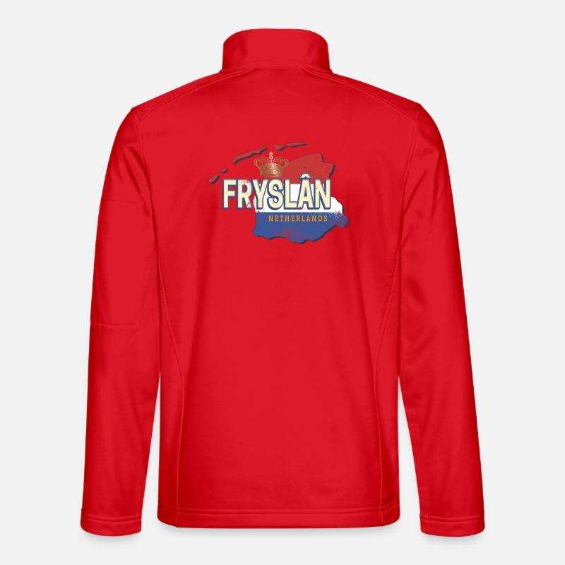 Friesland Netherlands Map Holland Sovenir - Unisex Softshell Jacket - red