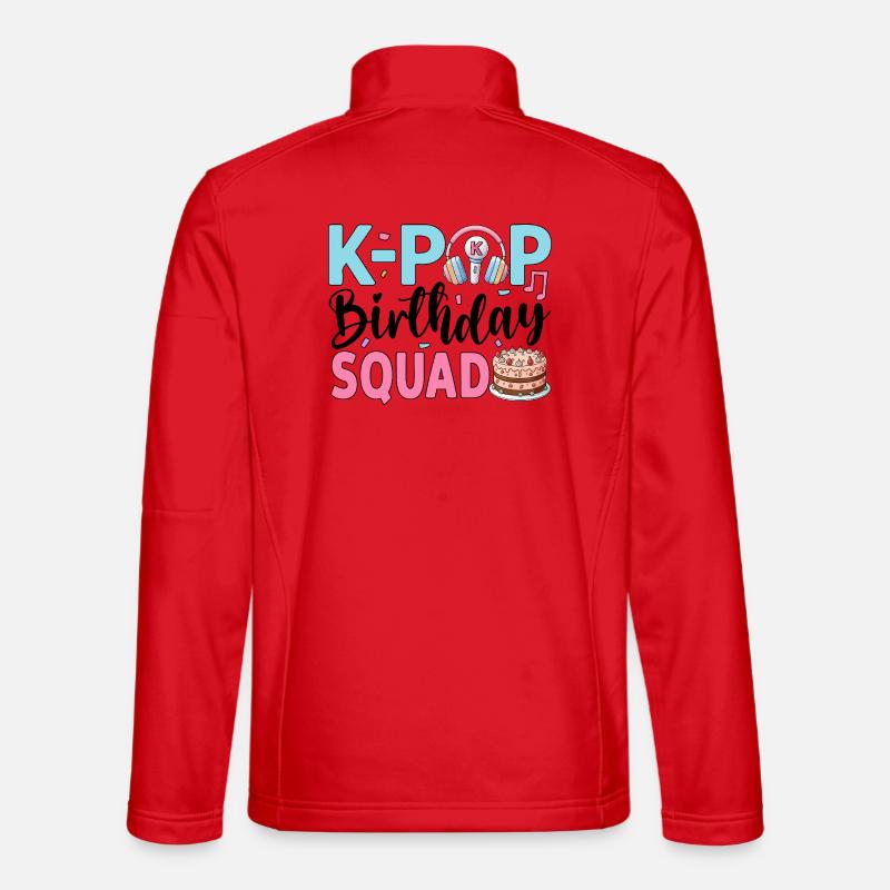 K-Pop Birthday Squad - Unisex Softshell Jacket - red