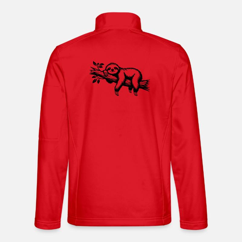 Sloth chilling - Unisex Softshell Jacket - red