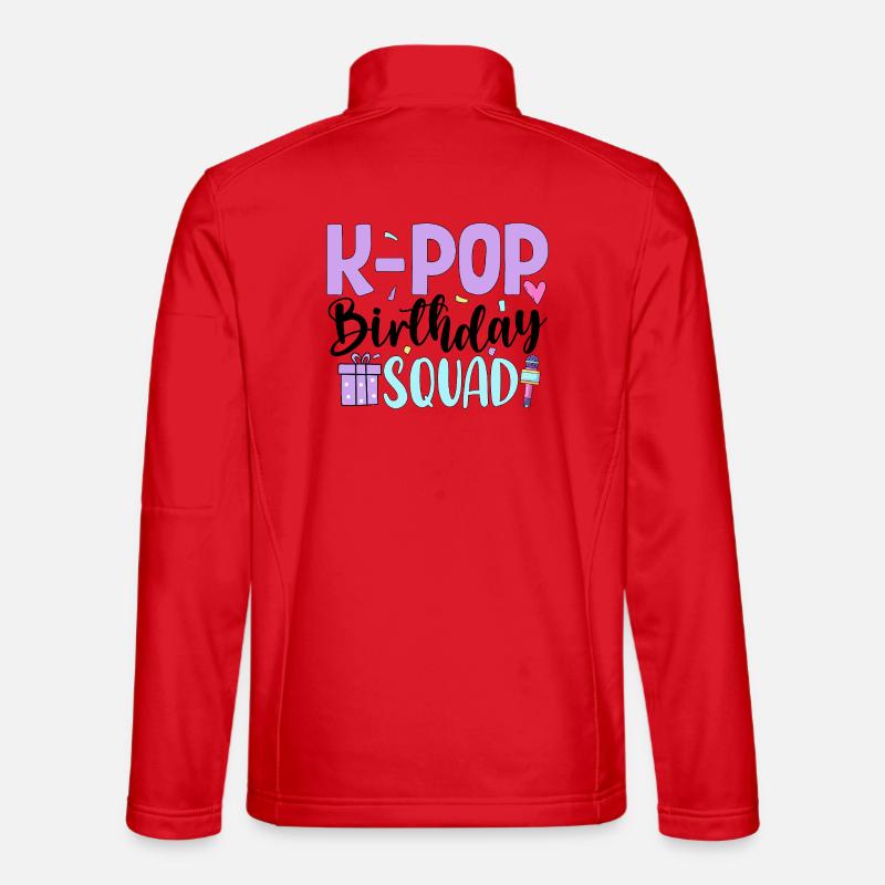 K Pop Birthday Squad - Unisex Softshell Jacket - red