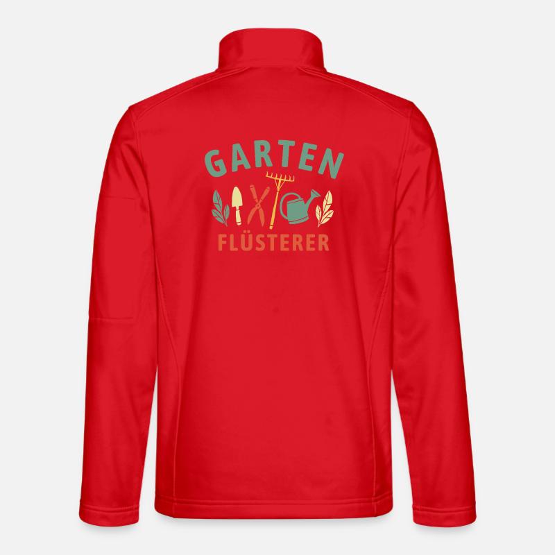 Garten Flüsterer - Retro Gärtner Natur - Unisex Softshelljacke - Rot