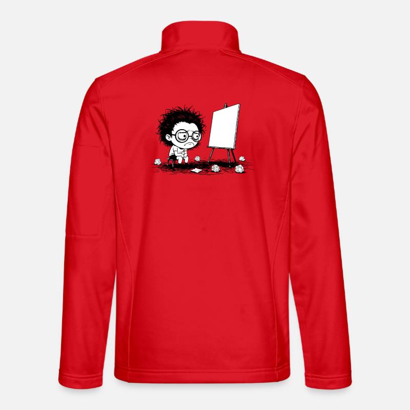 Artist Creative Blocking Empty Canvas Manga - Unisex Softshell Jacket - red