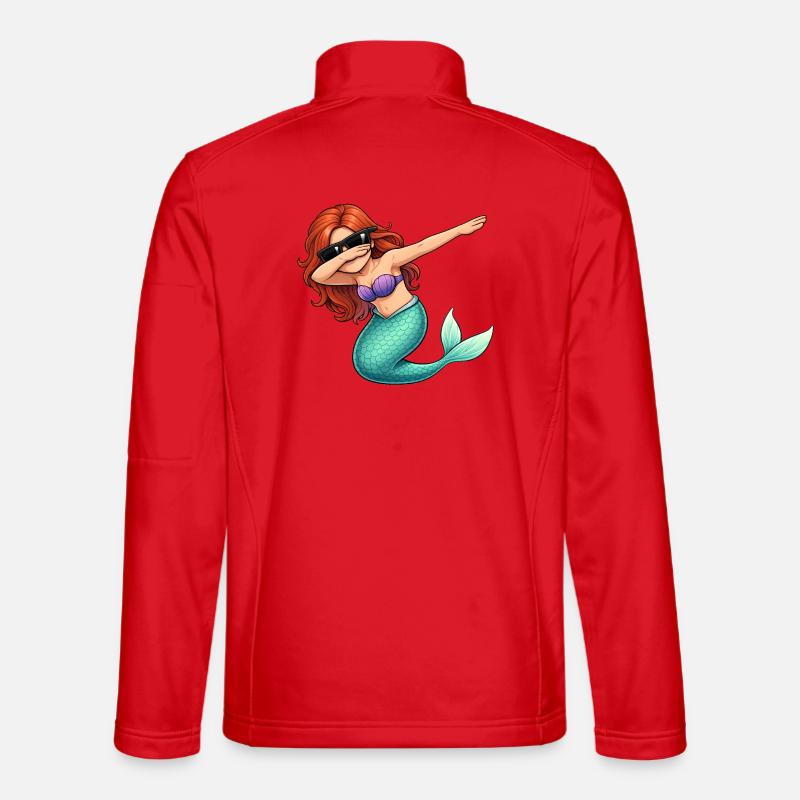 Dabbing Mermaid - Unisex Softshell Jacket - red