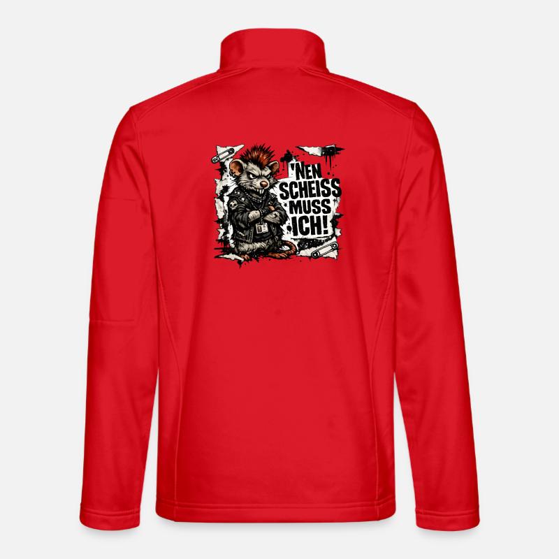 Ratte nen Scheiss muss ich frecher Spruch Unisex Softshelljacke