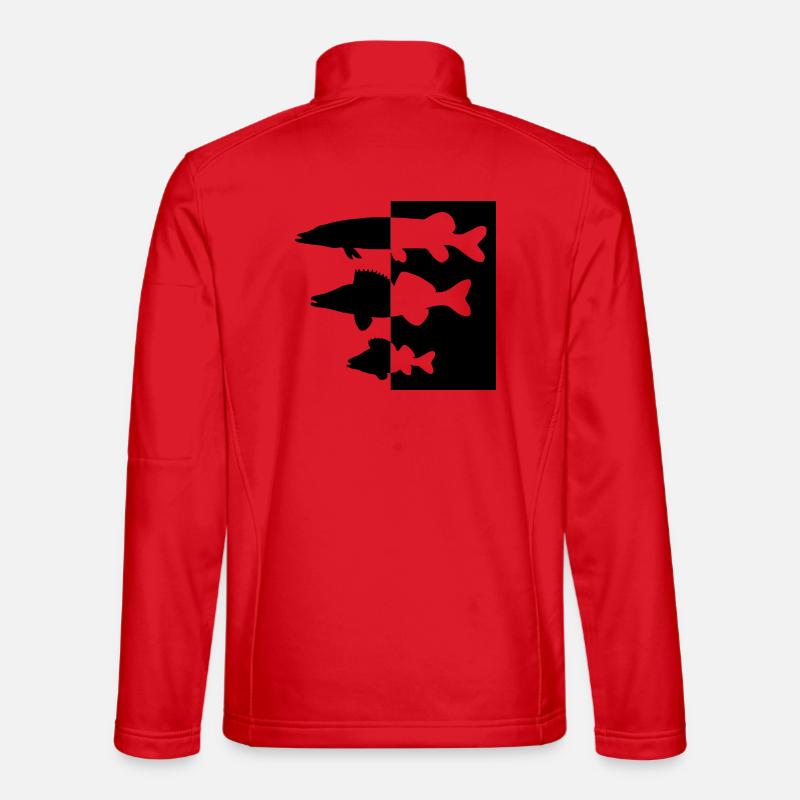 Pike and zander perch - Unisex Softshell Jacket - red