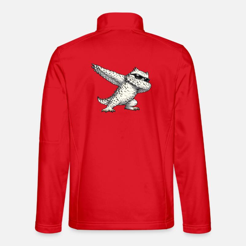 Dabbing Schneeeule - Unisex Softshelljacke - Rot