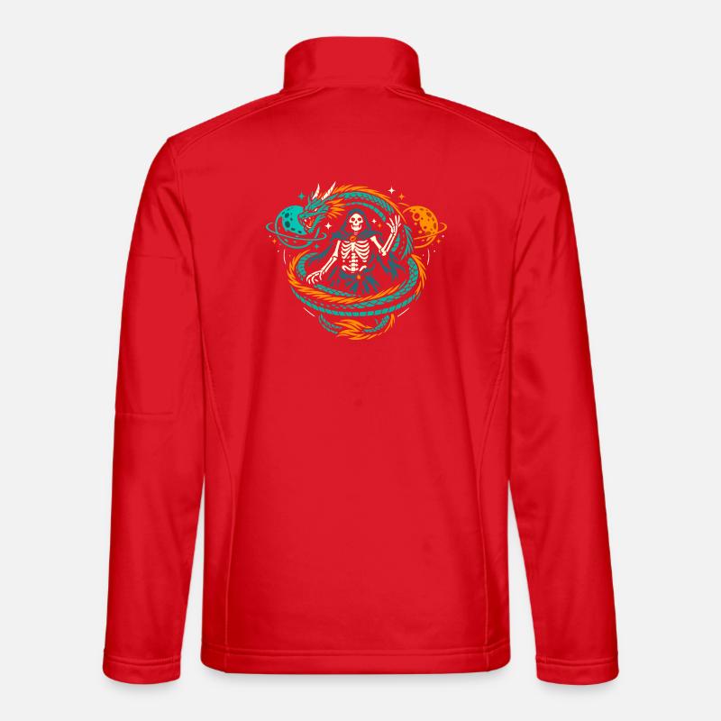 Drachen Skelett - Unisex Softshelljacke - Rot