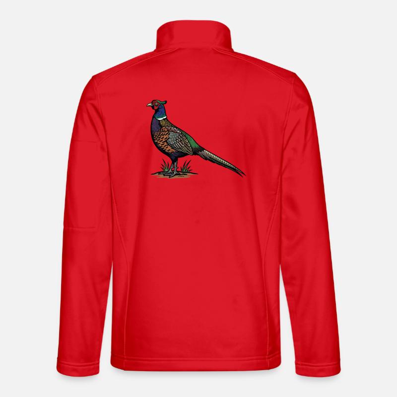 Ringhalsfasanen-Wildnatur - Unisex Softshelljacke - Rot