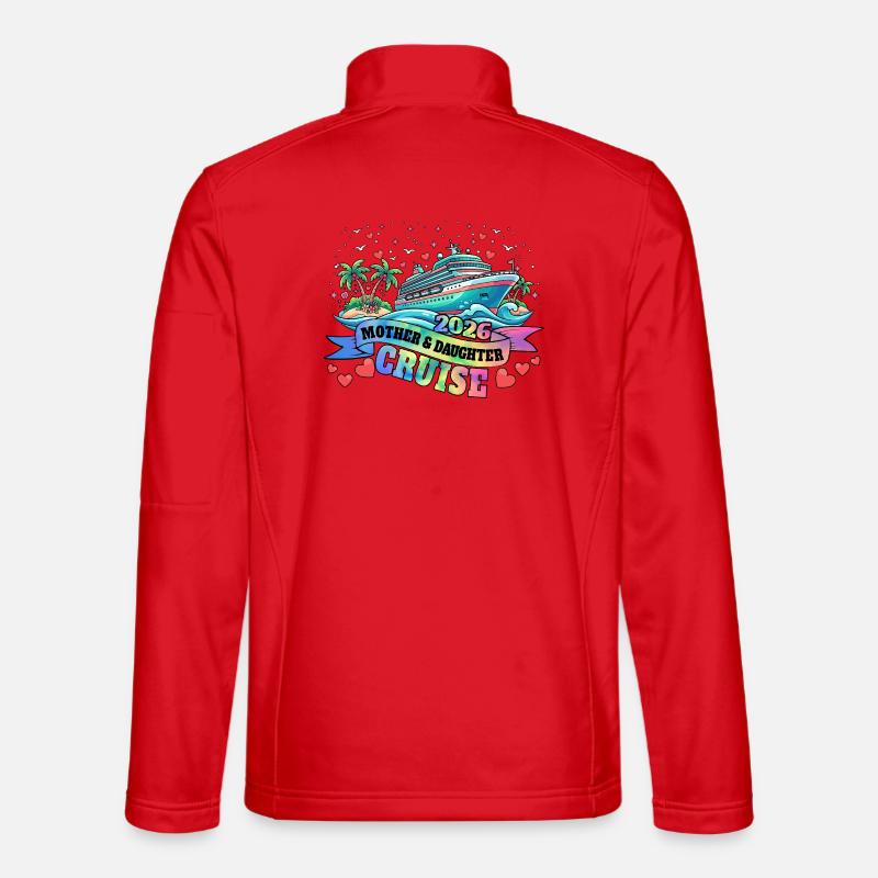 Mutter-Tochter-Kreuzfahrt Familienurlaub - Unisex Softshelljacke - Rot