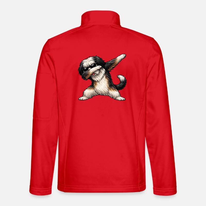 Dabbing Tibetan Terrier Unisex Softshell Jacket