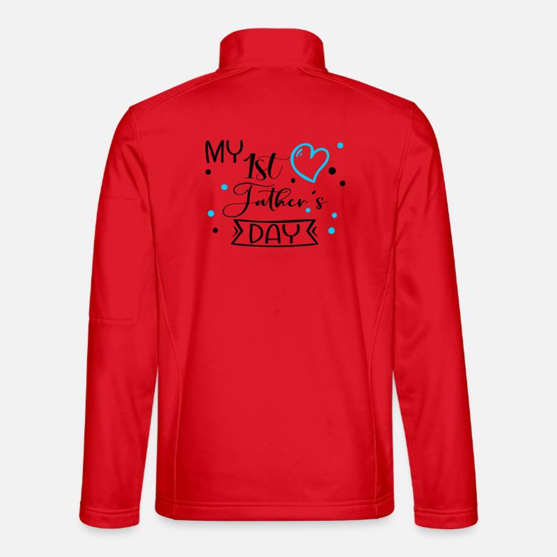 First Father's Day Baby - Unisex Softshell Jacket - red