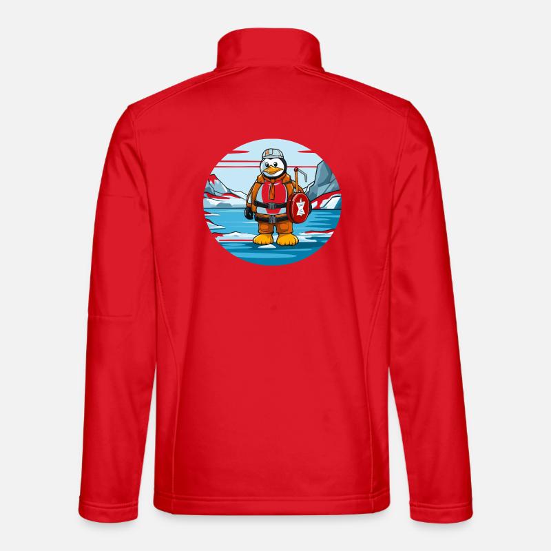 Aventurier Pingouin Arctique - Veste en tissu softshell Unisexe - rouge