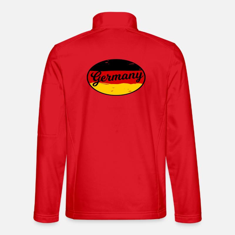 Germany Font Flag Wave Look Unisex Softshell Jacket