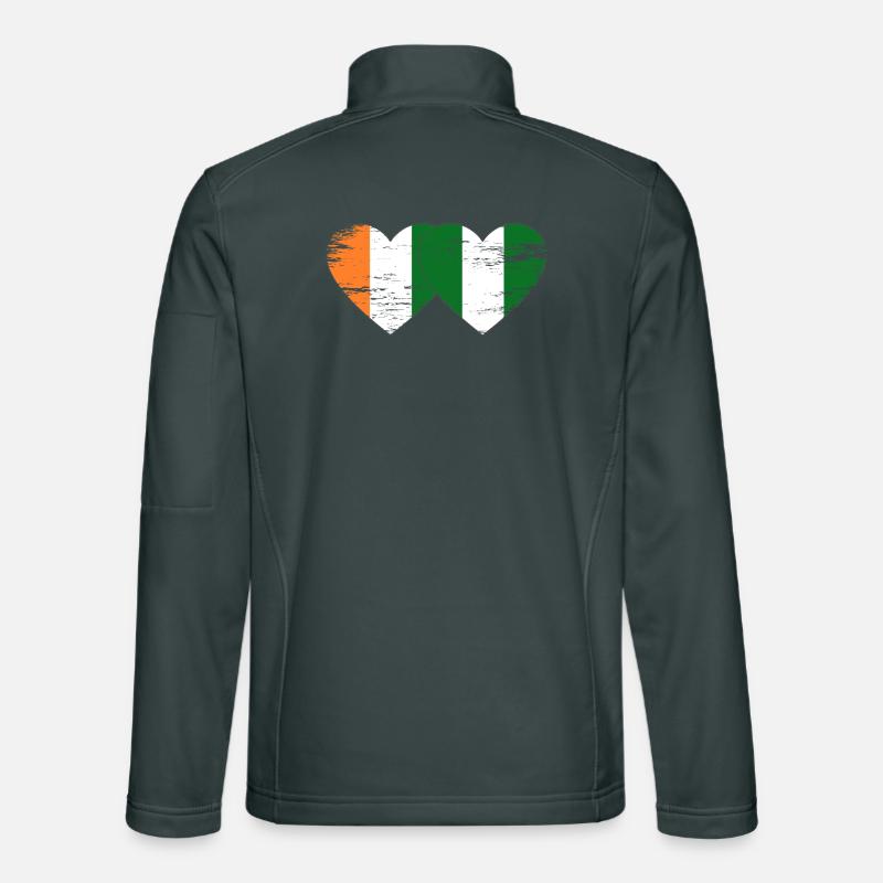 Drapeau du Nigeria de Côte d’Ivoire utilisé Veste en tissu softshell Unisexe