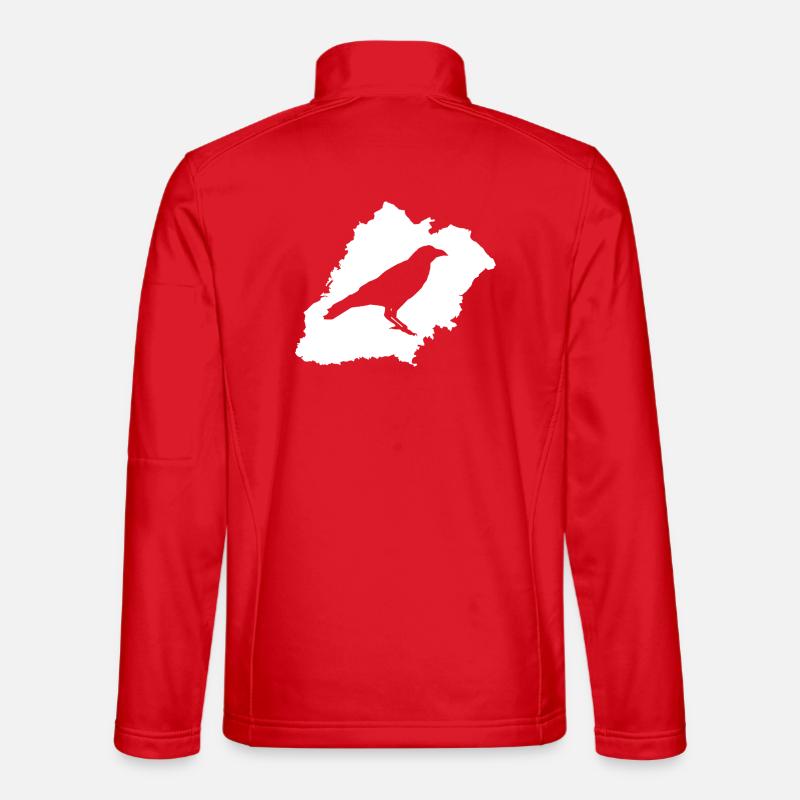Kiersper Rauk with Stadtsillhouette white - Unisex Softshell Jacket - red