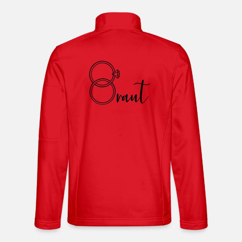 Wedding Bridal Rings - Unisex Softshell Jacket - red