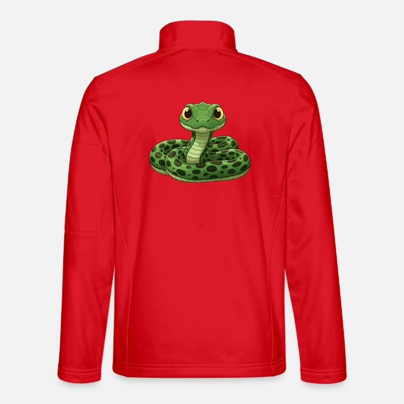 Serpent de dessin animé mignon Veste en tissu softshell Unisexe