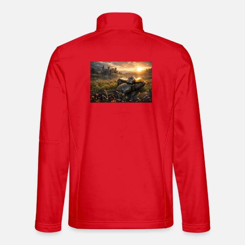 Sunset Knight by Castle Field - Unisex Softshell Jacket - red