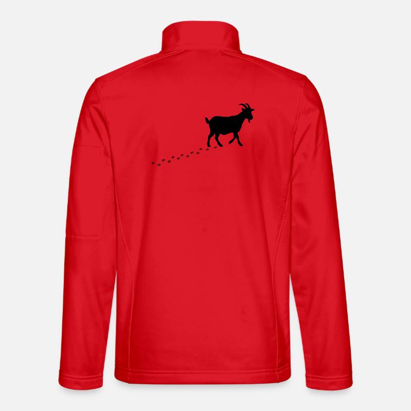 Sabots de Empreintes de Chèvre - Veste en tissu softshell Unisexe - rouge
