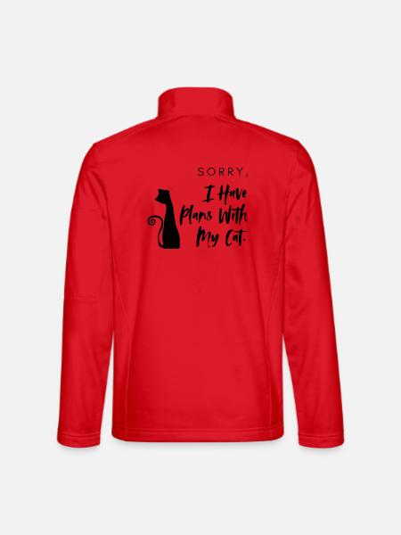 Entschuldigung, ich habe Pläne mit meiner Katze - Unisex Softshelljacke - Rot