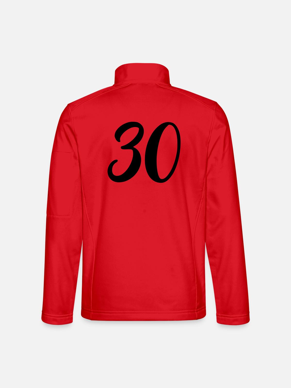 30 - Unisex Softshelljacke - Rot - Hinten