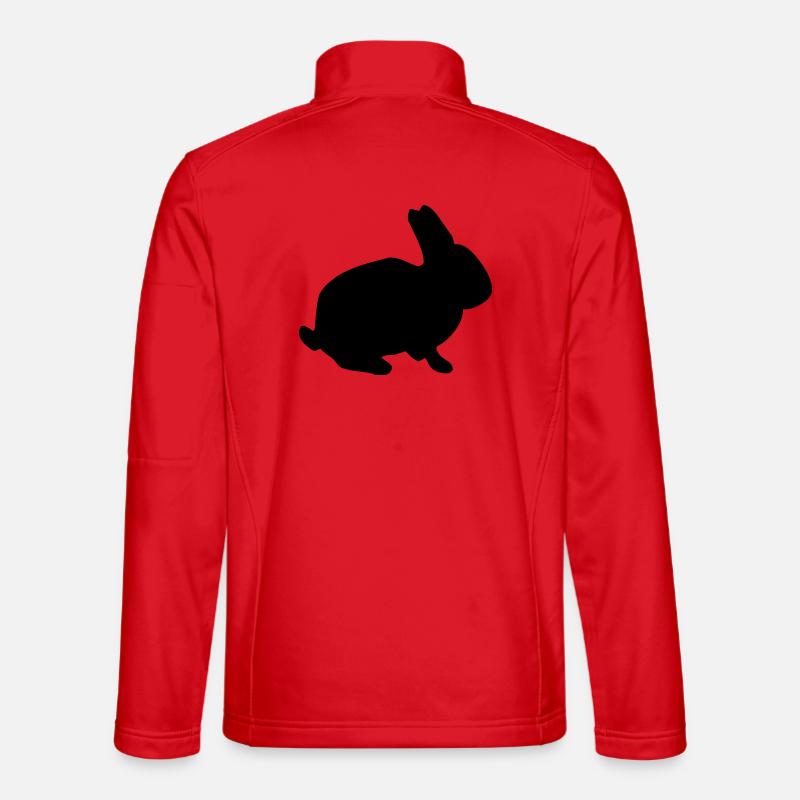 Hasen Silhouette - Unisex Softshelljacke - Rot