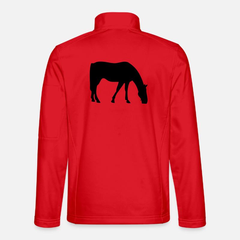 Pferd - Unisex Softshelljacke - Rot